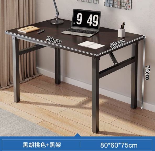 Comes 80cm / 100cm Folding Table With 30mm Square Foot Computer Desktop ...