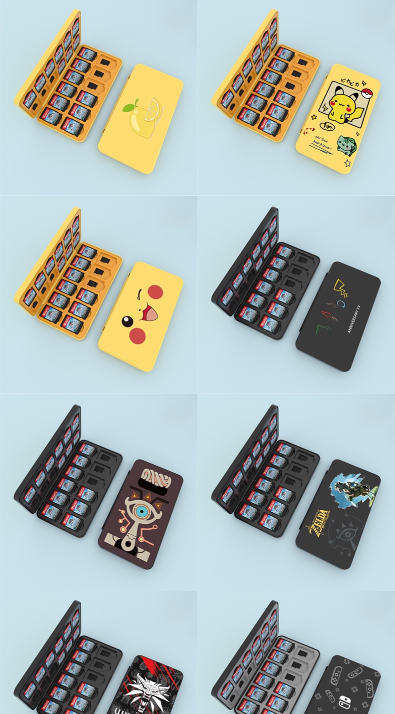 24 in 1 Nintendo Switch Magnetic Silicone Game Card Case Cute Travel ...