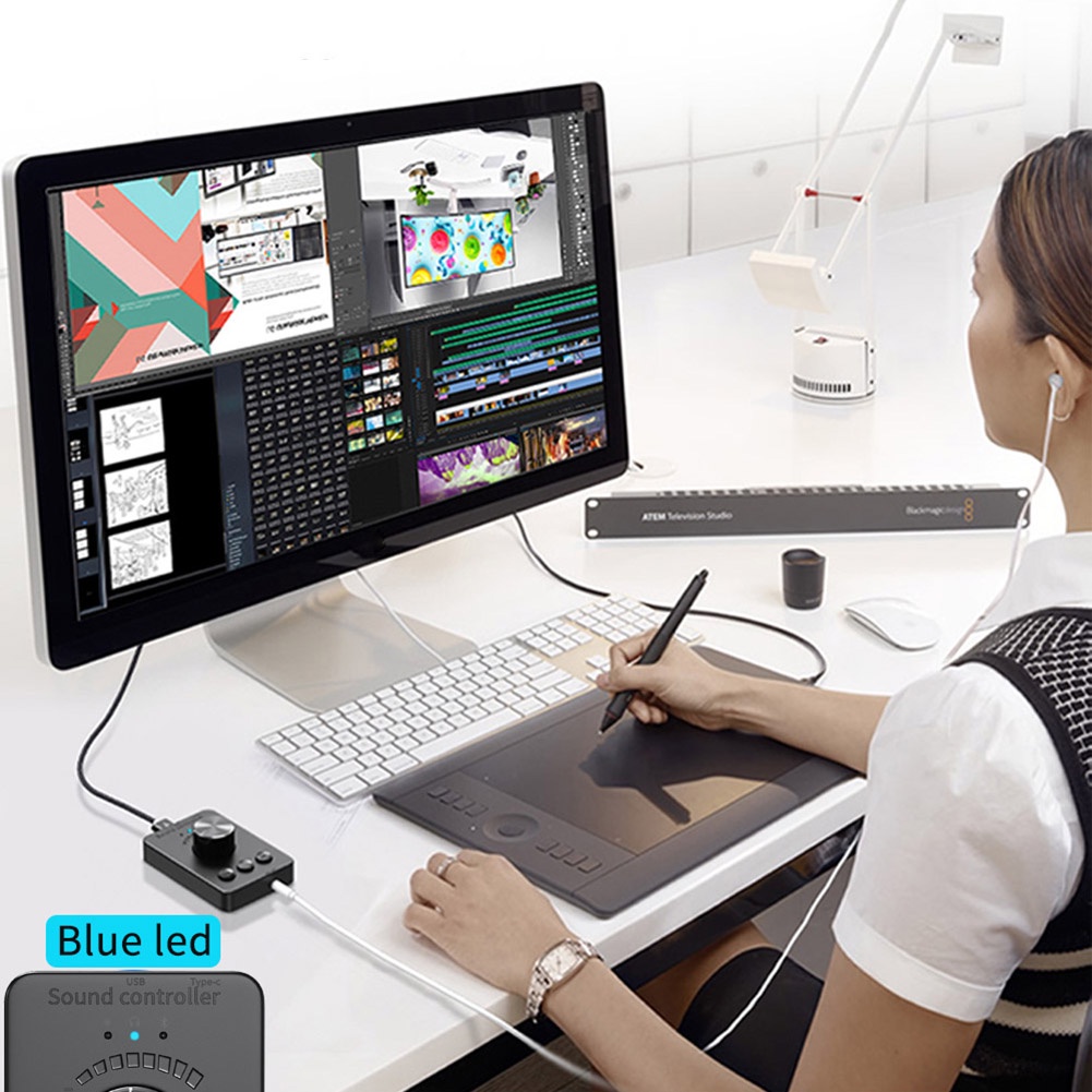 PC Wireless Headset Bluetooth Audio Adapter USB Computer Volume ...