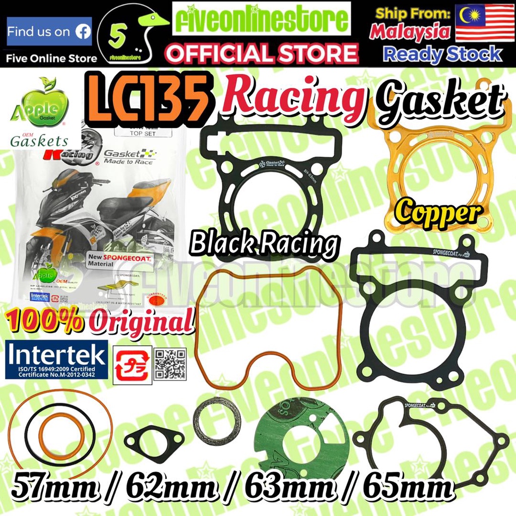 TOP SET Gasket Yamaha LC135 Apple Racing 57MM / 60MM / 62MM / 63MM