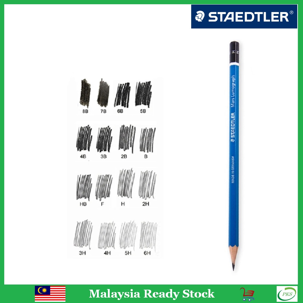 Staedtler Mars Lumograph 100 Drawing Pencils Wide Range Single Degree Shopee Malaysia