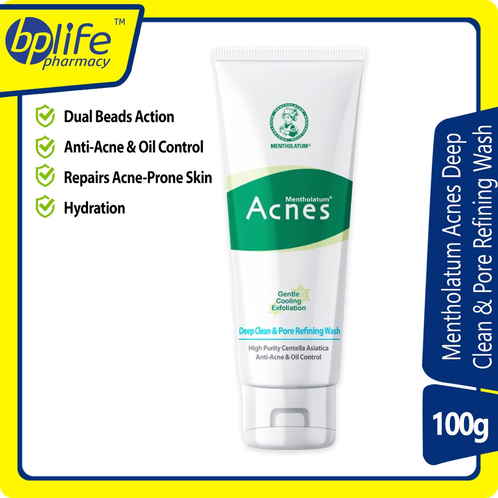 Mentholatum Acnes Deep Clean & Pore Refining Wash 100g | Shopee Malaysia