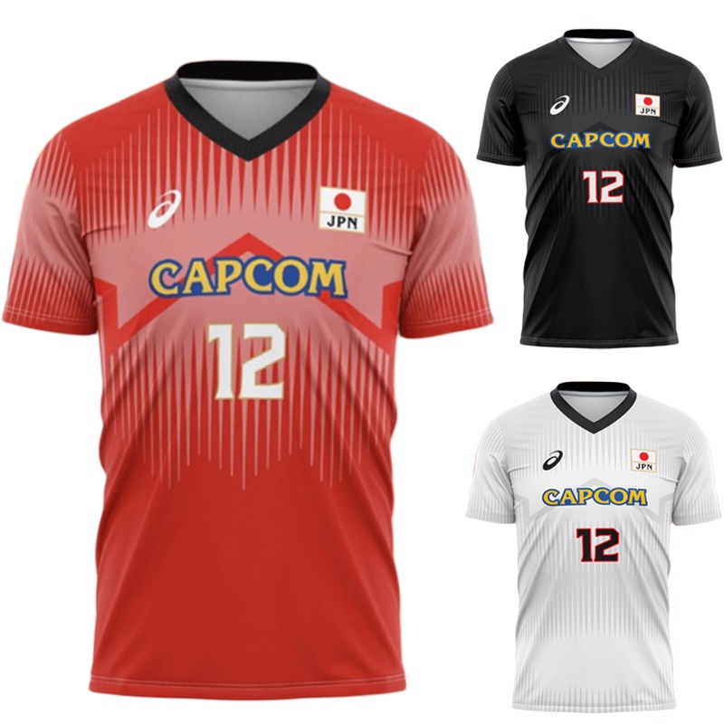 Men Jersey Tshirt 2024Japan VNL 2024 Volleyball Jersey Short Sleeves