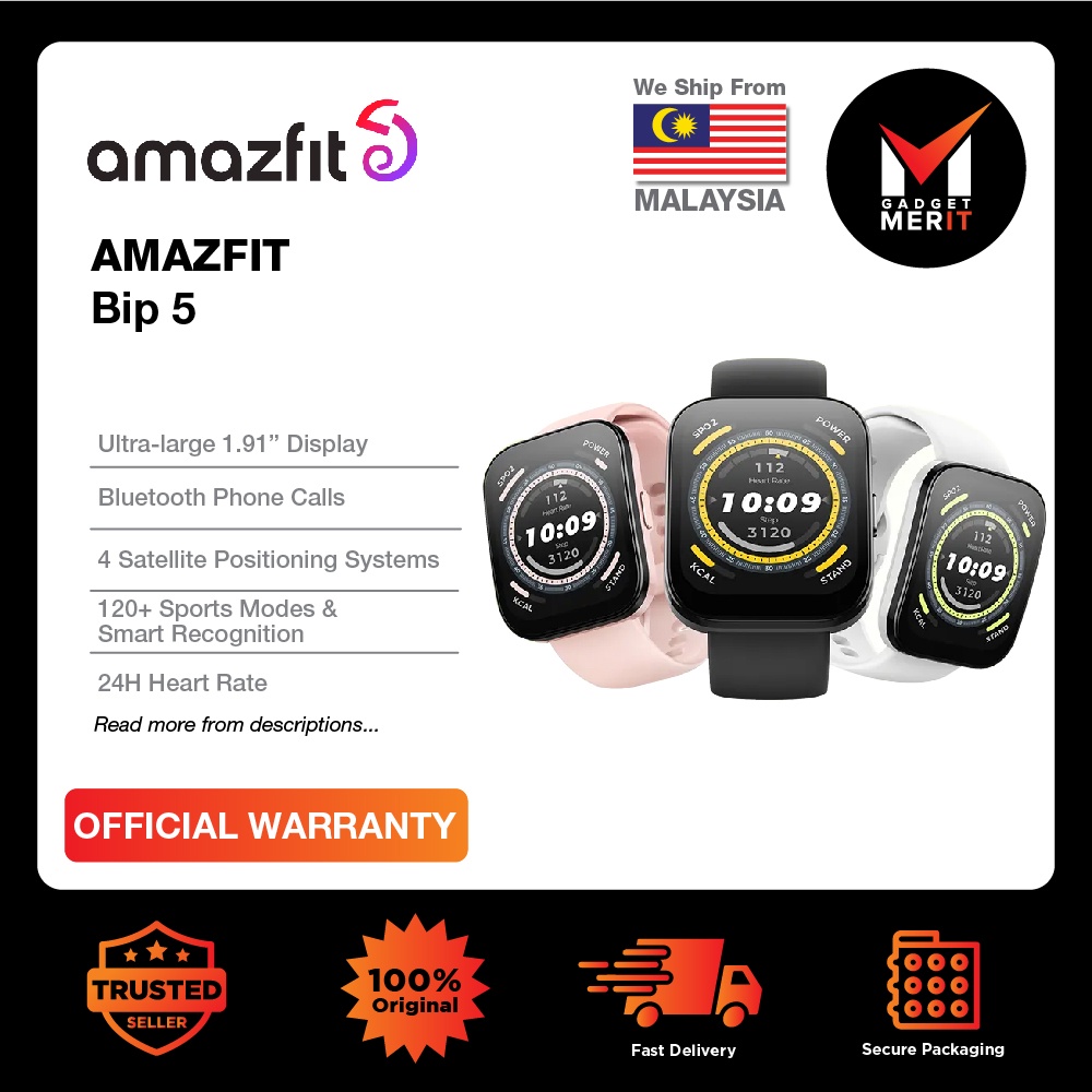 Amazfit Bip 5 Smartwatch 1 Year Warranty 1.691