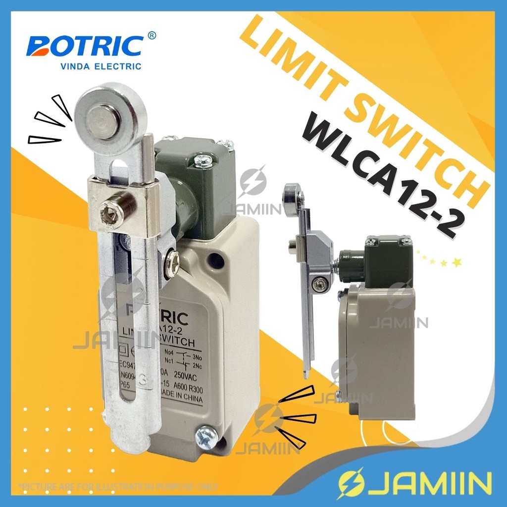 BOTRIC WLCA122 7208 Limit Switch Adjustable Roller Arm 250VAC 10A IP65