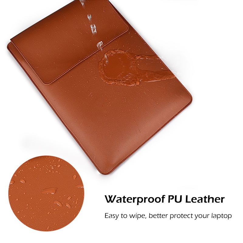 GDeal 13.3 Inch/15.4 Inch PU Leather Laptop Sleeve Case Multifunction ...