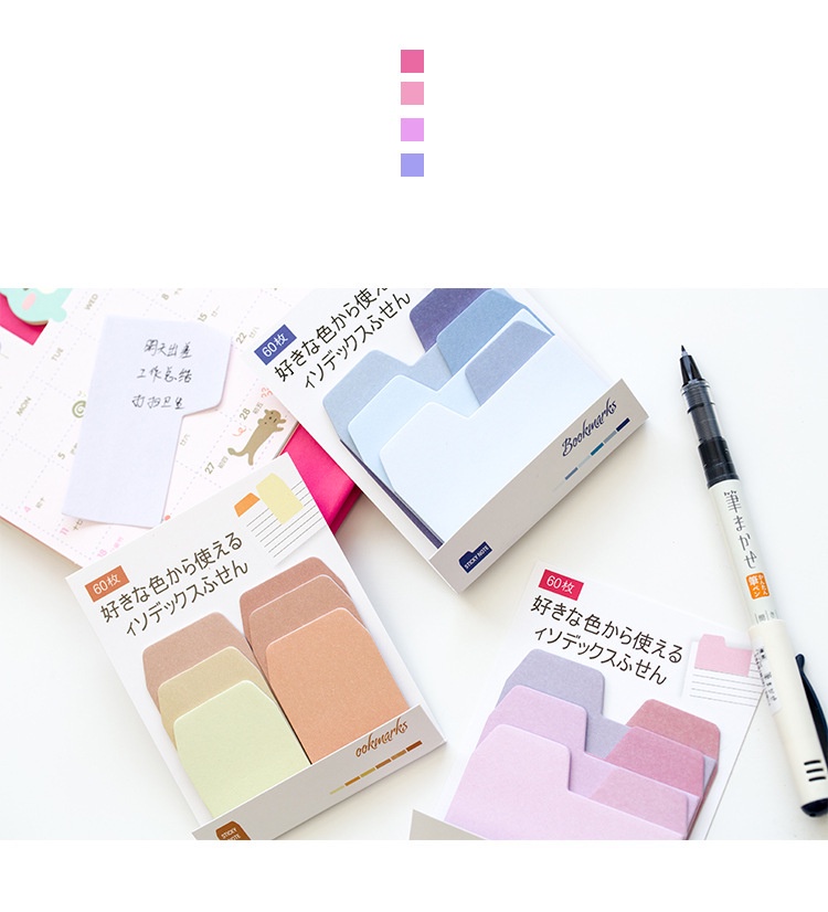 Index Divider Sticky Notes Paper Tabs, 60 Blank Notes per Pack ...