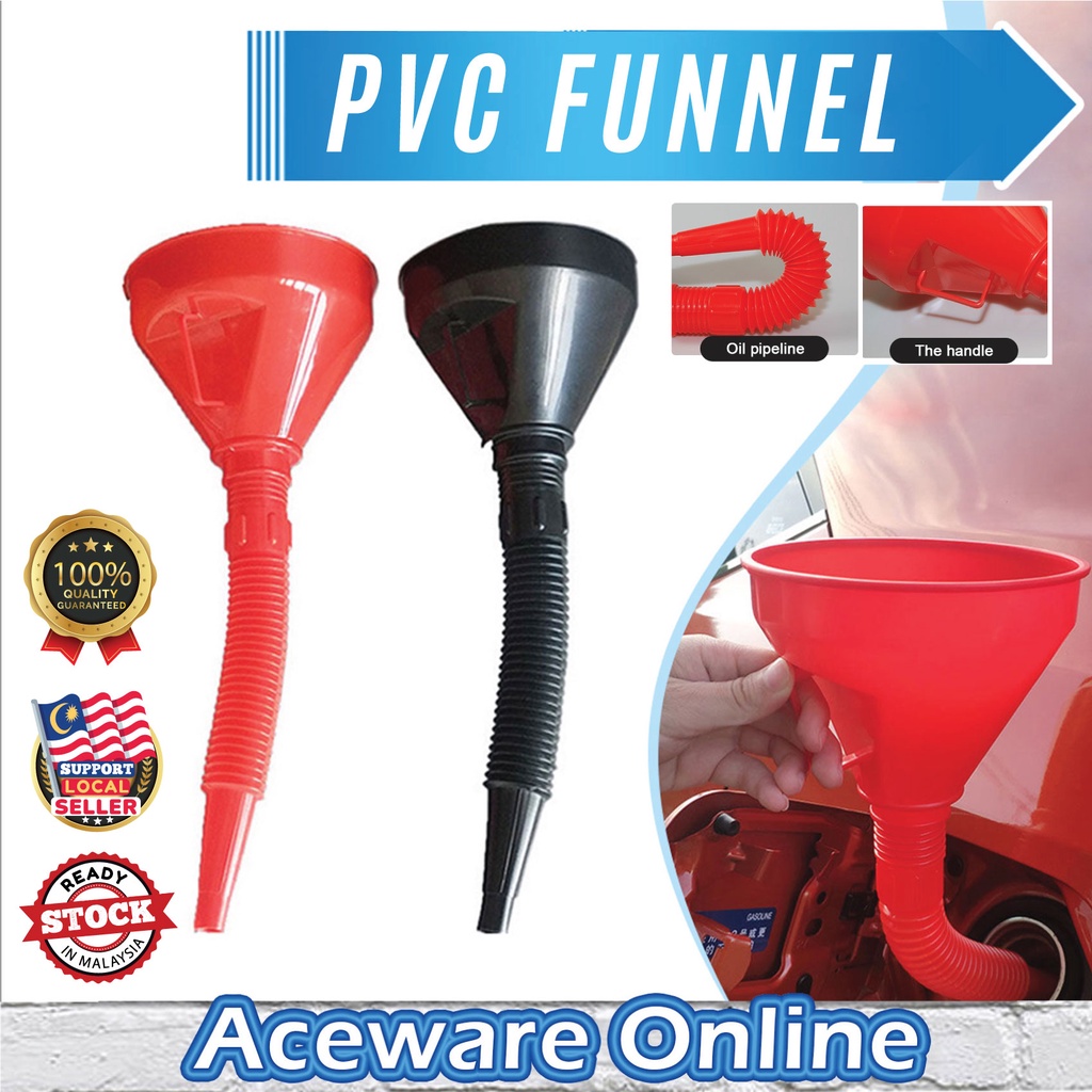 Flexible PVC Car Oil Funnel Automotive Corong Petrol Fuel Refueling