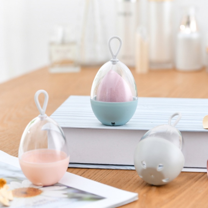 Beauty Egg Sponge Storage Box Cosmetic Powder Puff Holder Breathable ...