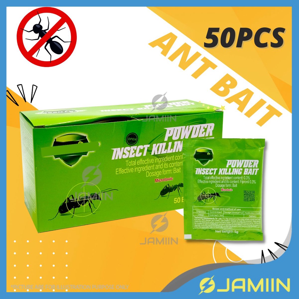 [1 BOX] Cockroach Powder Bait Ant Bait Semut Insect Bait Ubat Lipas