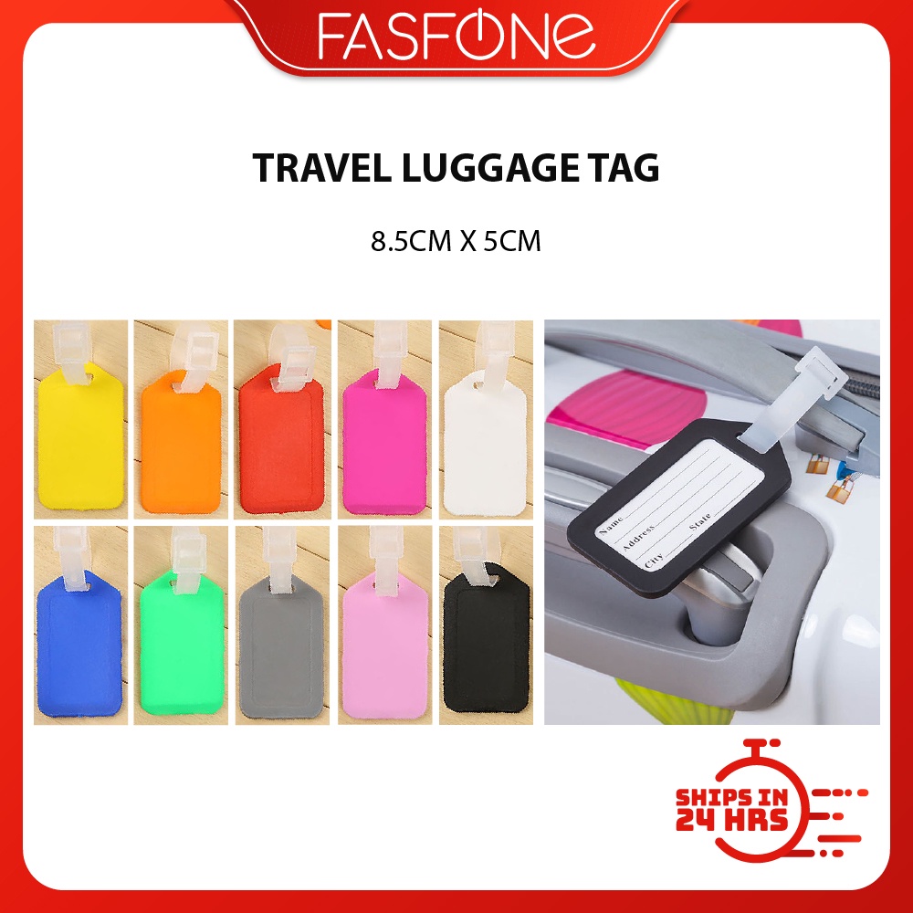 (Local Ready Stocks) Travel Luggage Tag Waterproof Plastic Name Address ...