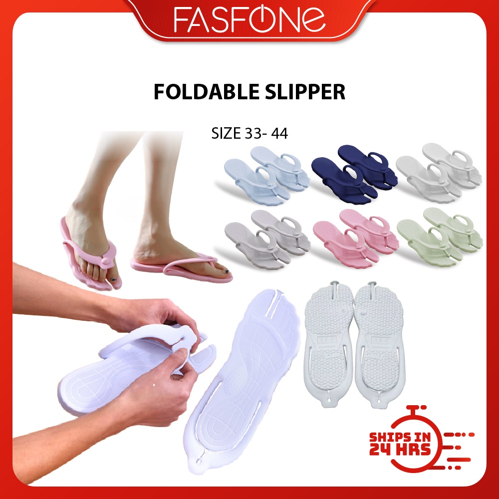 Foldable Slipper Flip Flops Travel Foot Support Design Non Slip Outdoor ...