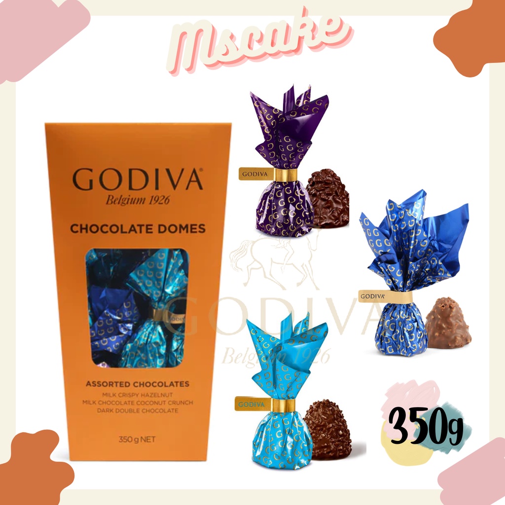 Godiva Chocolate Domes Gold Box 350g (Double Chocolate, Milk Coconut