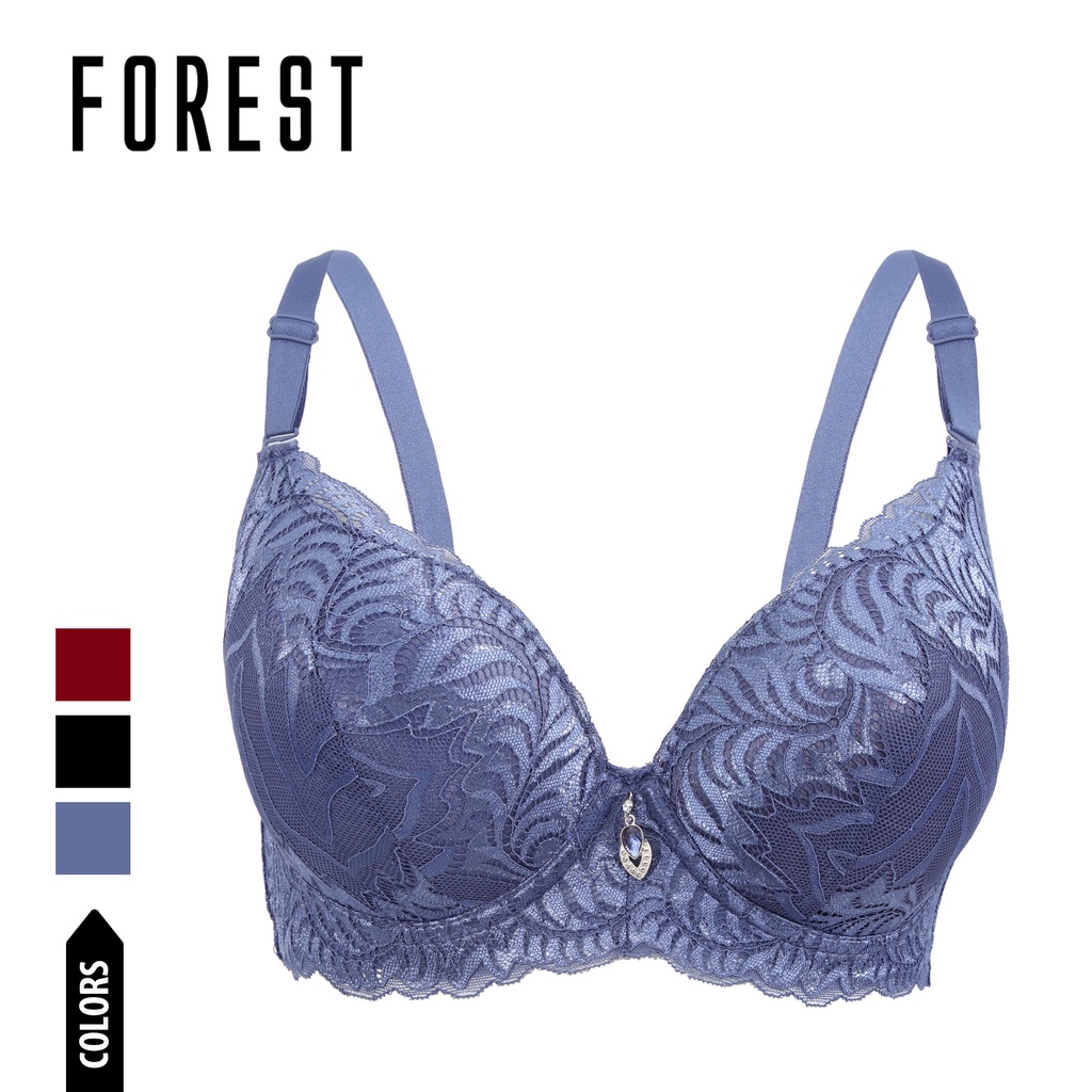 1 PC) Forest Ladies Nylon Spandex Seamless Bra Selected Colours