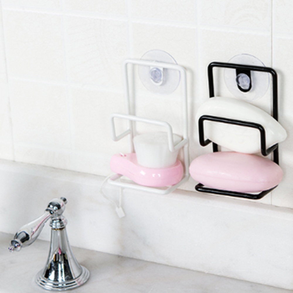 2 Layers Sink Sponge Holder Suction Cup Kitchen Rack Shelf for ...