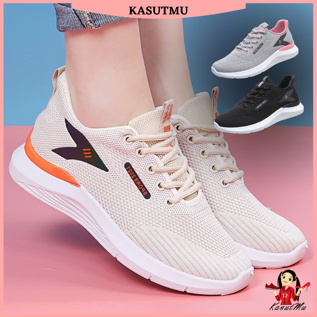 KASUTMU Flyknit Sport Shoes Breathable Kasut Sukan Outdoor Jogging ...