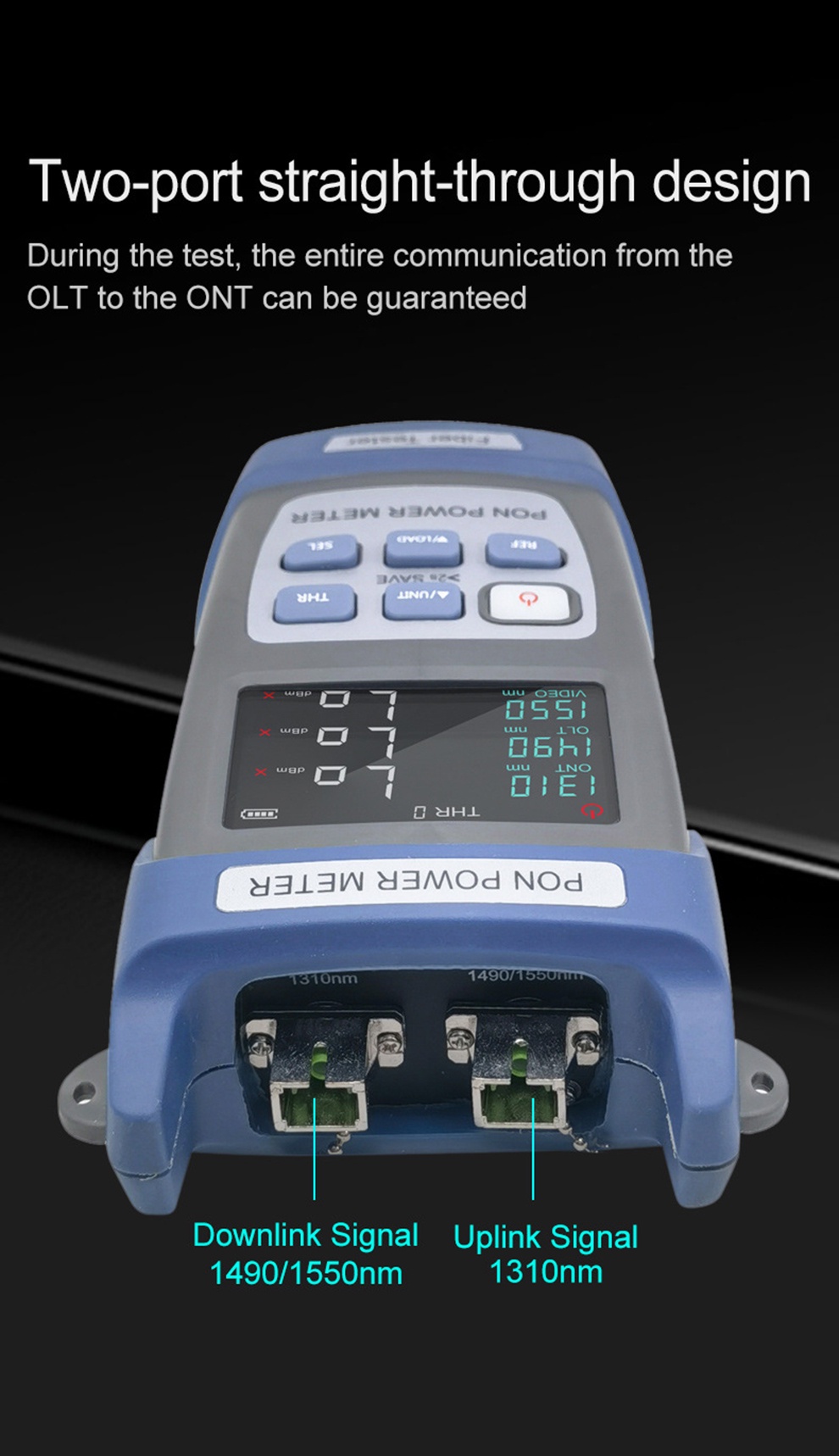 PON Power Meter Handheld OPM Fiber Optical FTTX/ONT/OLT 1310/1490 ...
