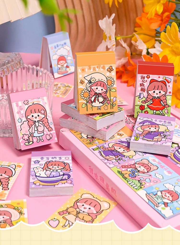 400sheet Paper Girl Hand Account Sticker Kids Adhesive Tape Washi Tape ...