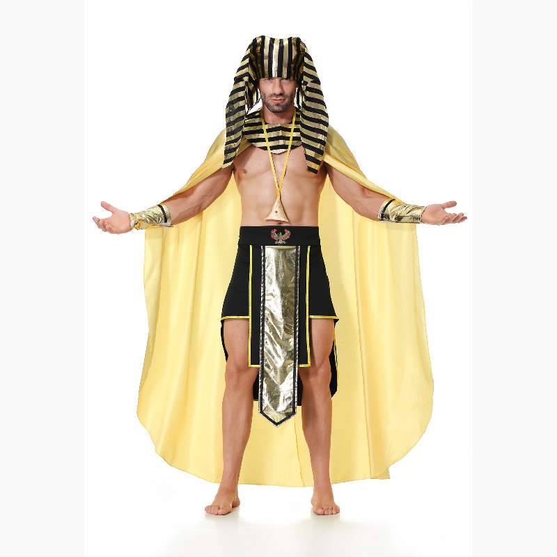 Carnival Halloween Exotic Egyptian Pharaoh Costumes For Men Adult Costume Cosplay Masquerade 2816