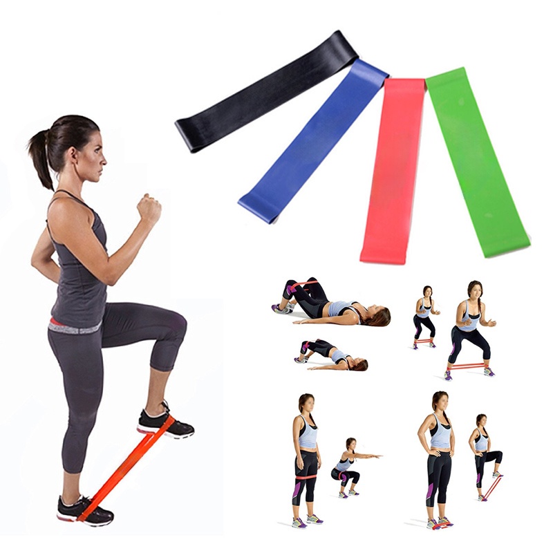 Long Stretching Elastic Band  Yoga Rubber Pilates Tube •