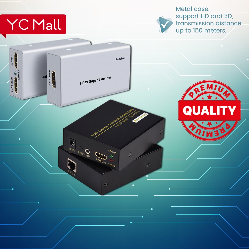 HDMI Extender Over Ethernet Cat5e/6 Network 60/150 Meter Full HD 1080P ...