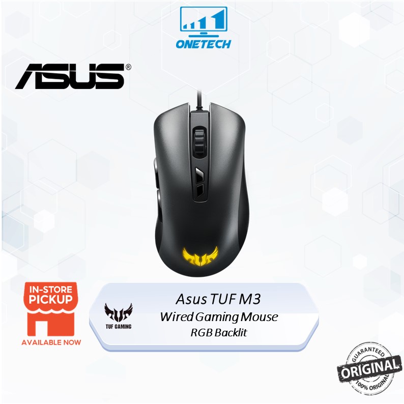 Asus TUF Gaming M3 Ergonomic Wired RGB Gaming Mouse P305 - Grey (7000 ...