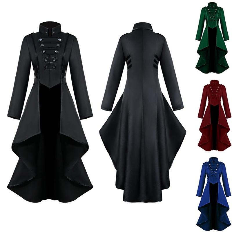 Vintage Women Medieval Tuxedo Gothic Tailcoat Victorian Steampunk Coat Costume Shopee Malaysia 4888
