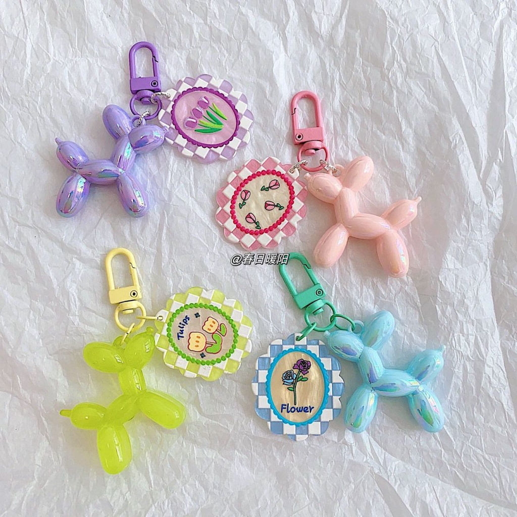 Balloon Dogs Key Chains Cute Bag Pendant Key Ring Gift Cartoon Keychain ...