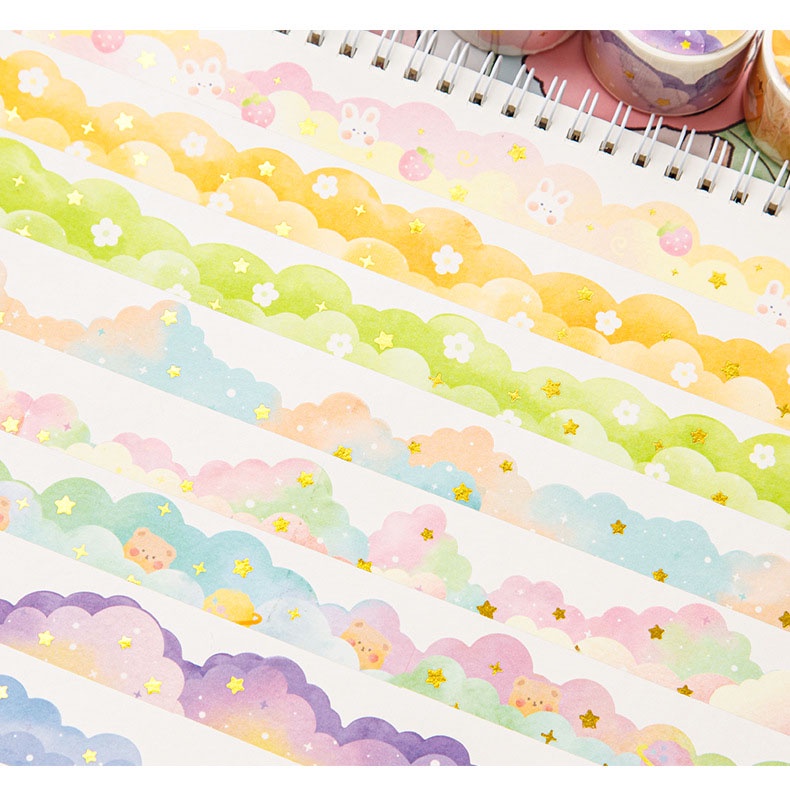 Washi Tape Handbook Decorative Kawaii Stickers Wave Scenery Washi Tape ...
