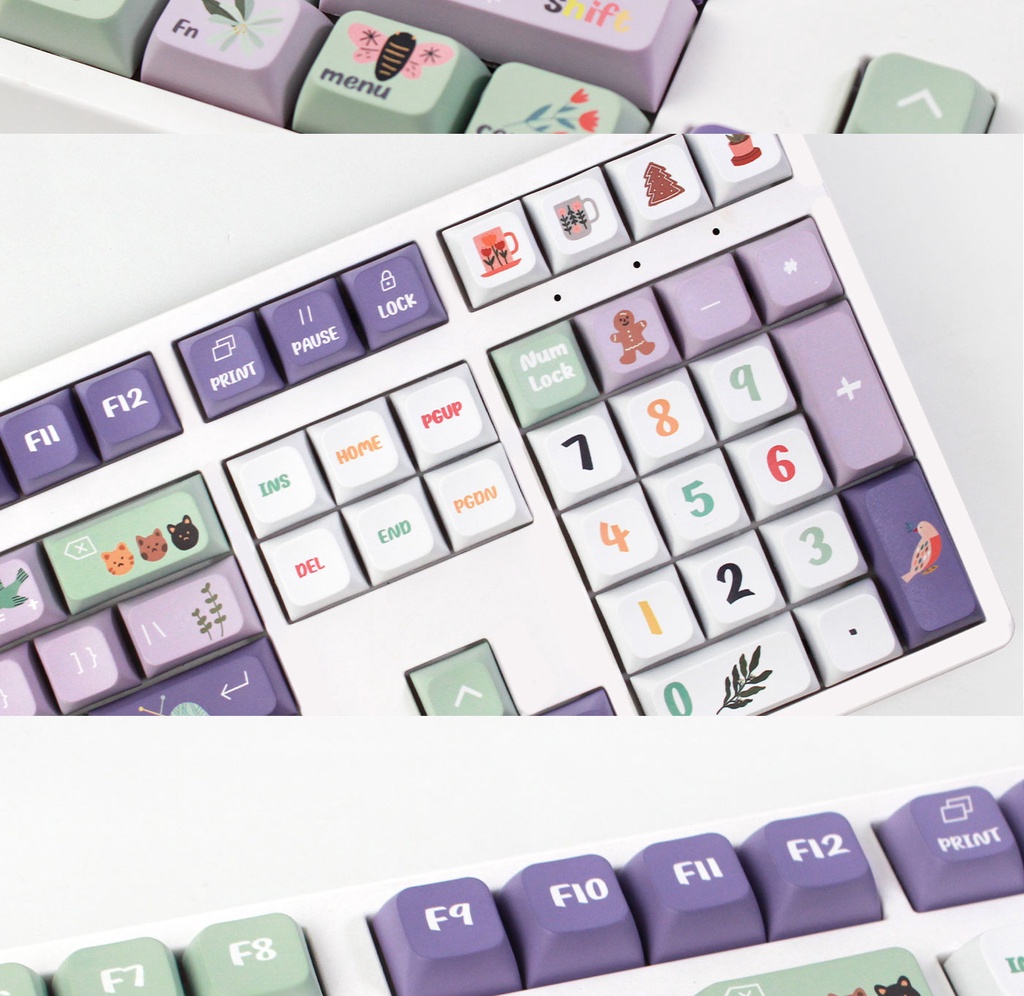 2024 New Arrival! five-sided Dye sublimation keycap dream purple ...
