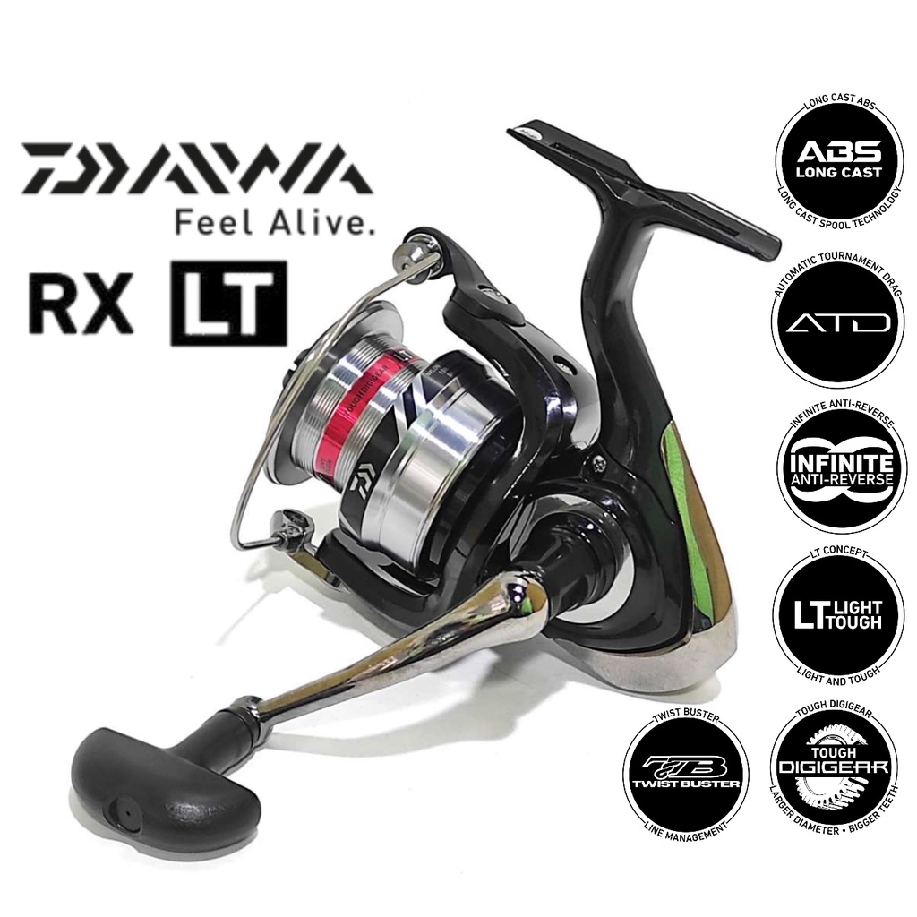 Daiwa RX LT vismolen voorremrol
