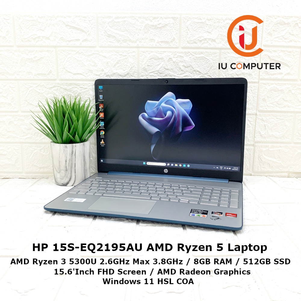 Hp Laptop 15s Eq2195au Amd Ryzen 3 5300u 8gb Ram 512gb Ssd Used Laptop Notebook Shopee Malaysia 4389