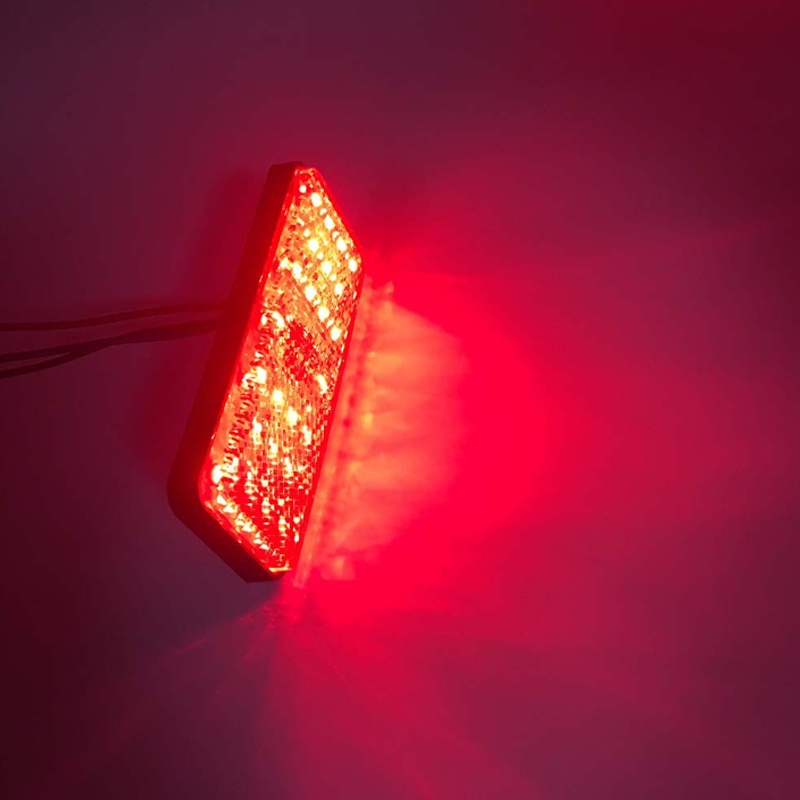 Motorcycle Light 12V 24LED Rectangle Reflector Tail Brake Stop Light ...