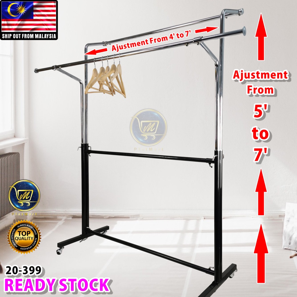 PlatMart - [READY STOCK] Double Rod Height Adjustment Chrome Steel ...