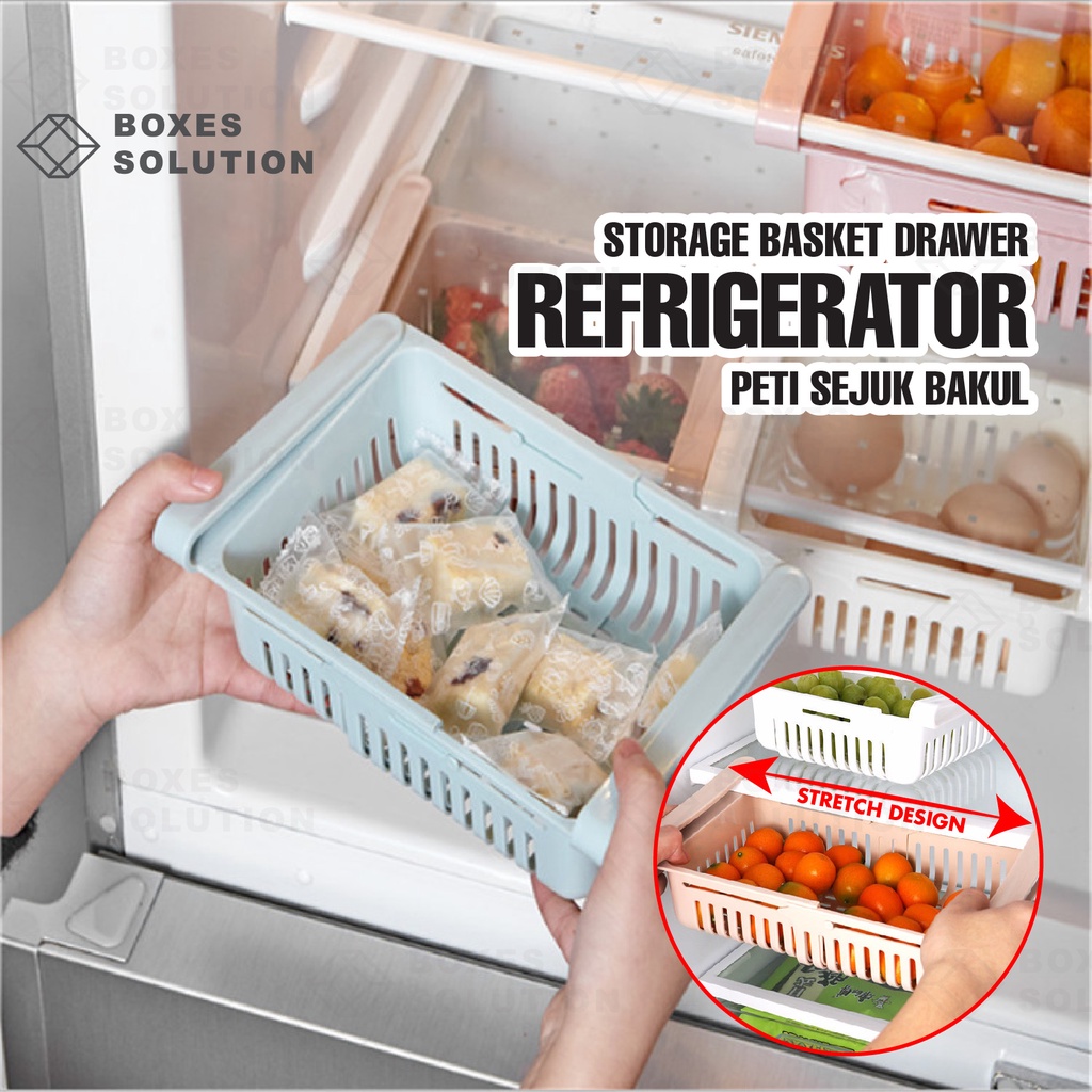 VBS READY STOCK #Adjustable Stretchable Refrigerator Fridge Organizer ...