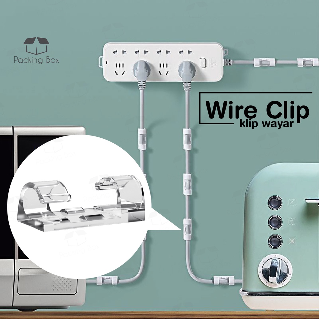 PKB Cable Organizer Clips Cable Management Desktop & Workstation ABS ...