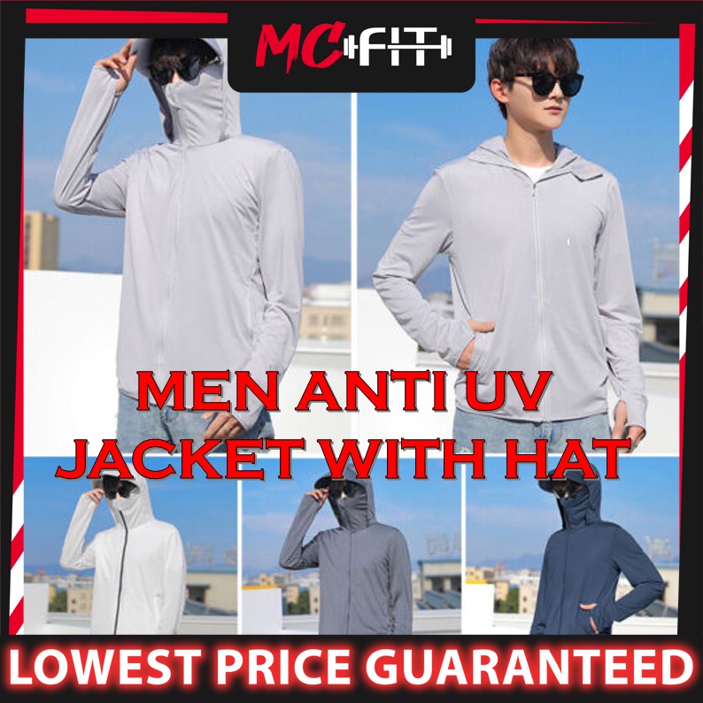 MCFIT MEN UPF 50 Anti UV plus size sun protection clothing fishing