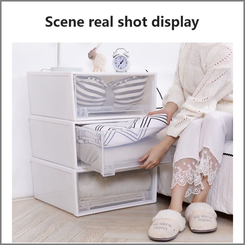 Johor Seller |Transparent Drawer Storage Boxes Creative Foldable ...