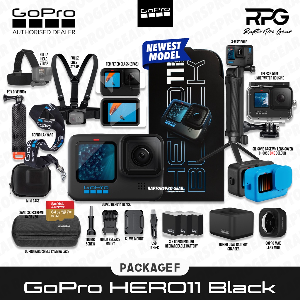 GoPro HERO11 / HERO 11 Black 5.3K60 10Bit Video 27MP Photos GP2