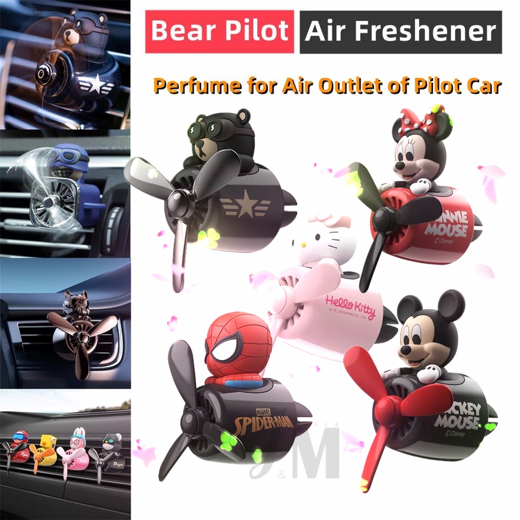 Car Air Freshener Teddy Bear Pilot Car Air Freshener Air Outlet Wingman