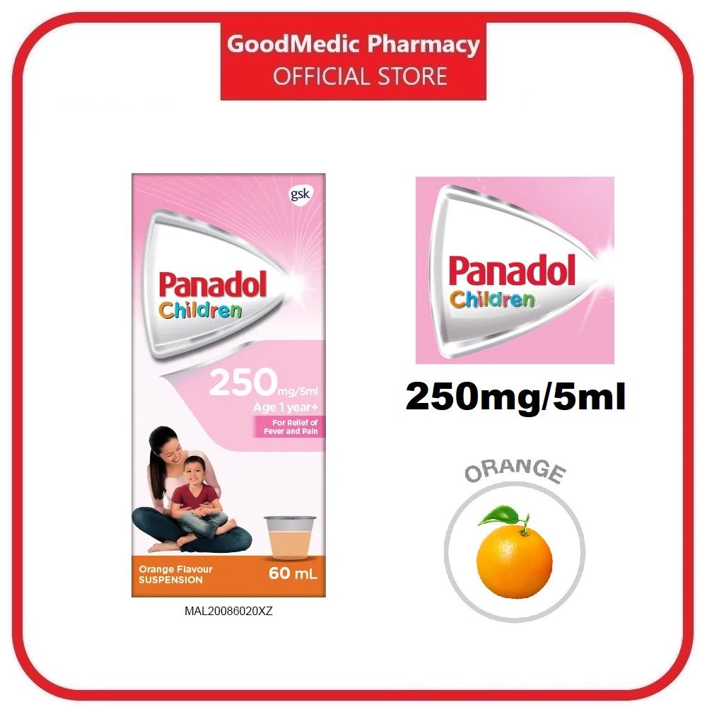 Panadol Suspension 250mg/5ml (Panadol Syrup for Children) Suitable for