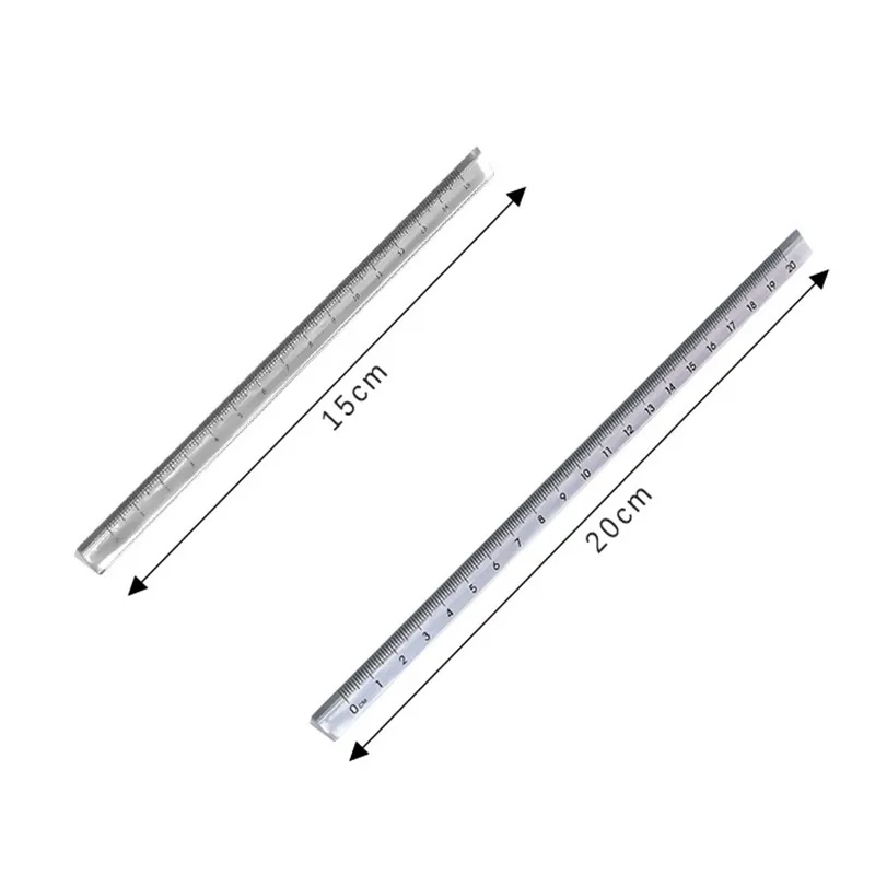 15/18/20cm Transparent And Minimalist Wind Ruler Student Drawing ...