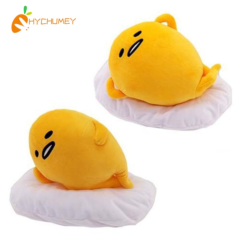 Hychumey 40cm Cute Lying Gudetama Lazy Egg Motchiri Stuffed Pillow