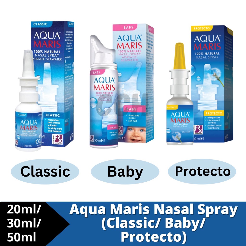 Aqua Maris Nasal Spray (Classic 30ml/ Baby 50ml/ Protecto 20ml ...