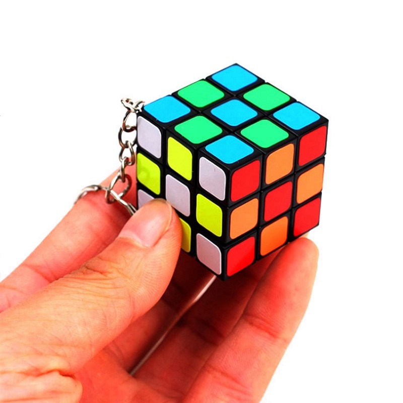 Mini Keychain 3*3*3 Magic Cube Puzzle Game Toy Great Fun Play Fast ...