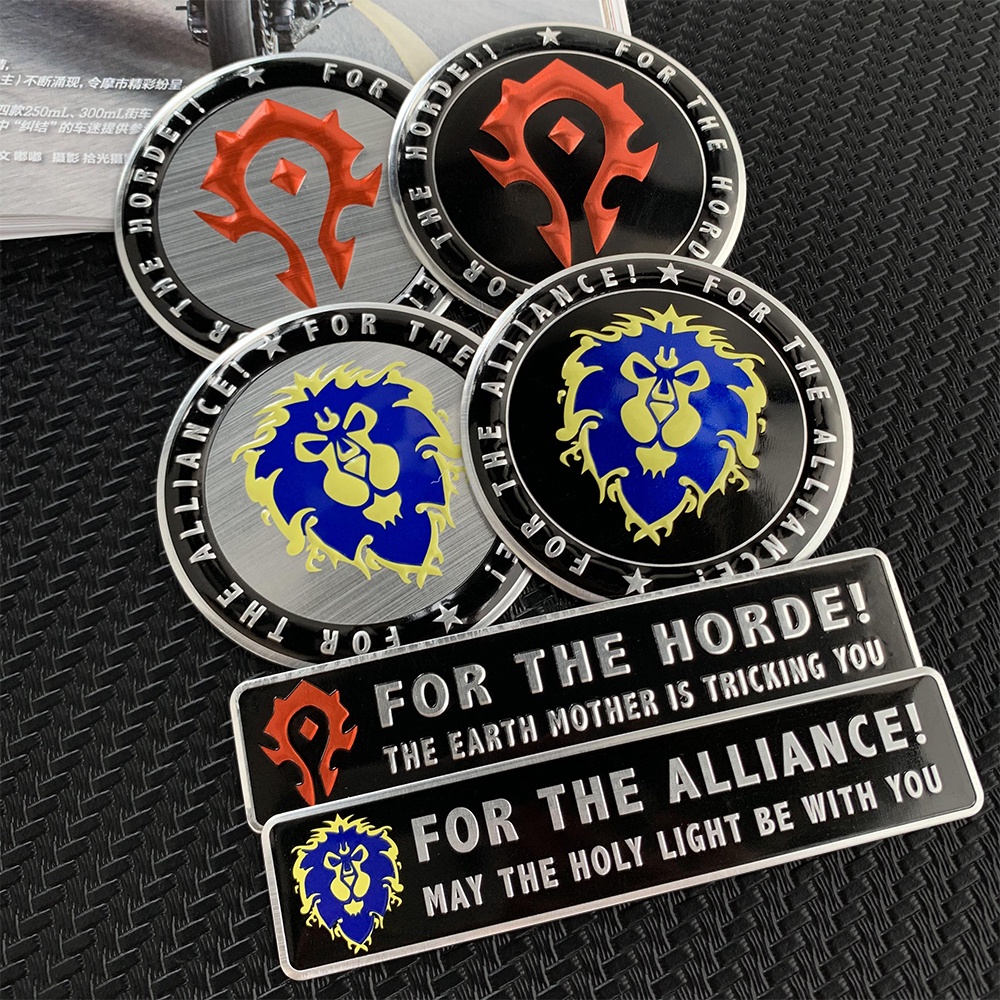 3D Aluminium World of Warcraft Alliance Motorcycle Stickers Alliance ...