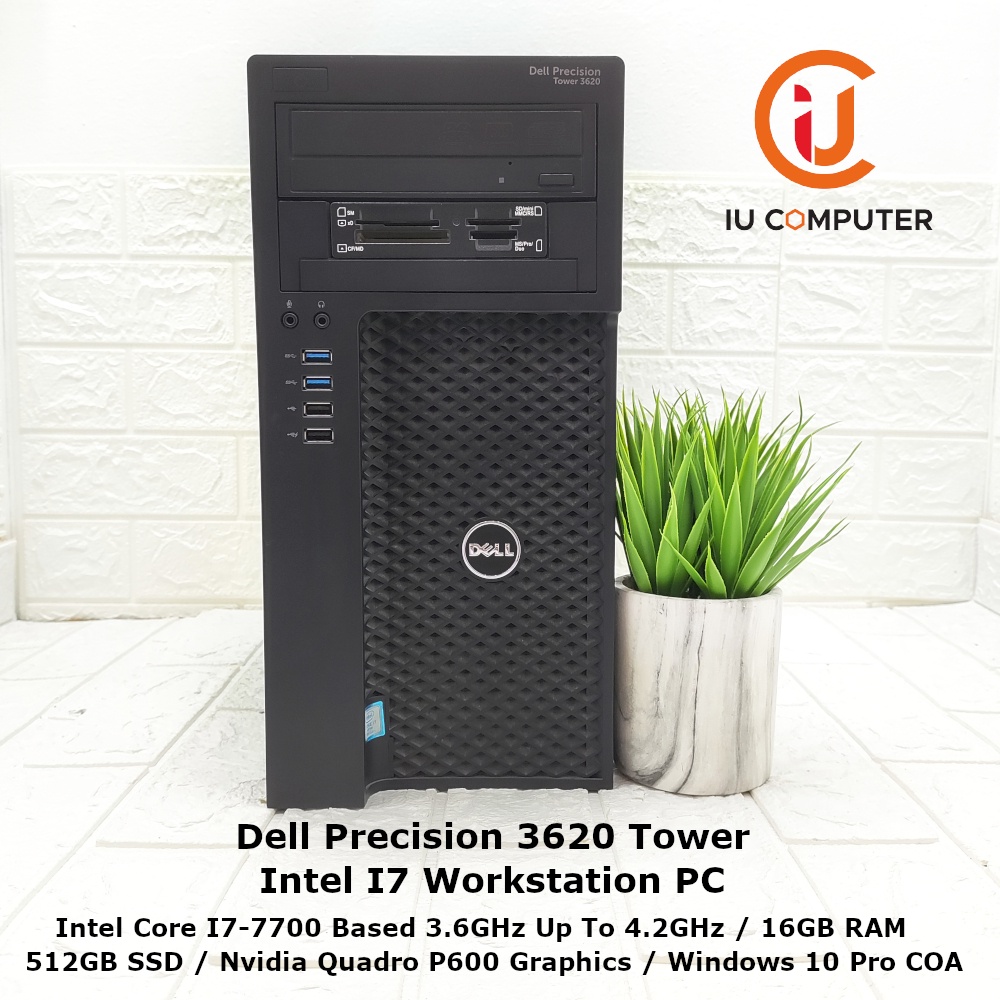 DELL PRECISION TOWER 3620 INTEL CORE I7-7700 16GB RAM 512GB SSD USED  DESKTOP REFURBISHED PC