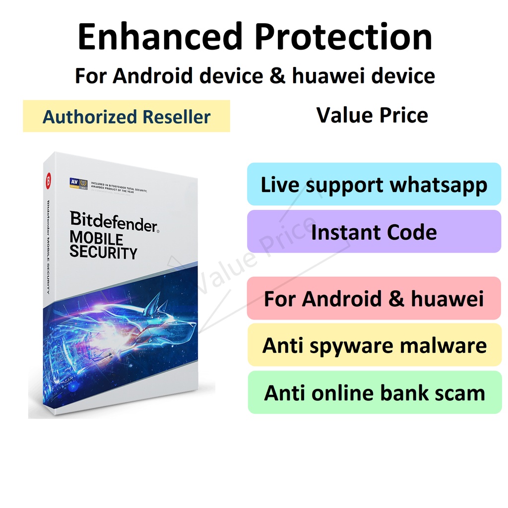 Bitdefender Mobile Security Antivirus 2024 cybersecurity for Android phone mobile tablet