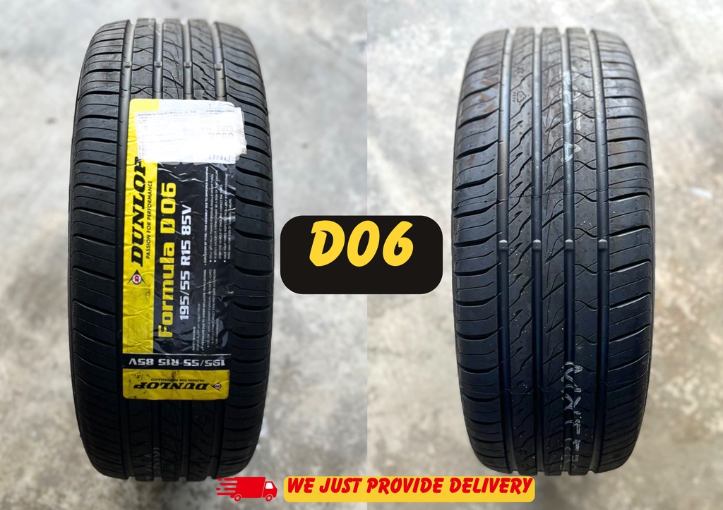 [ 195/55R15 ] DUNLOP D06 CAR KERETA TYRE TIRE TAYAR SIZE *1955515 195 55 15 195/55/15 1955515