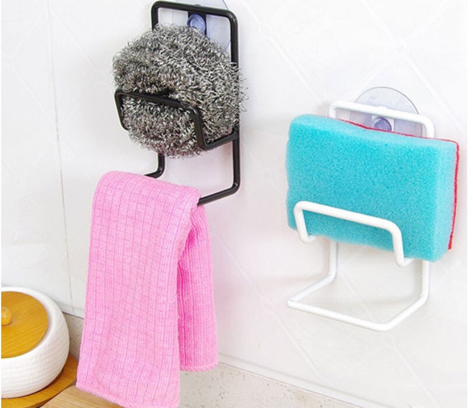 2 Layers Sink Sponge Holder Suction Cup Kitchen Rack Shelf for ...